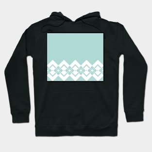 Geometric abstract - blue and white. Hoodie